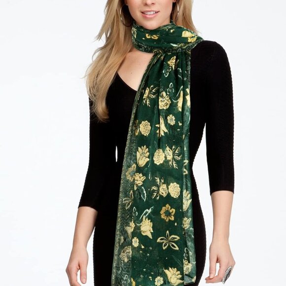 Lightweight Cotton Scarves Women Floral Print Summer Wrap Shawl Accessory - Picture 4 of 7